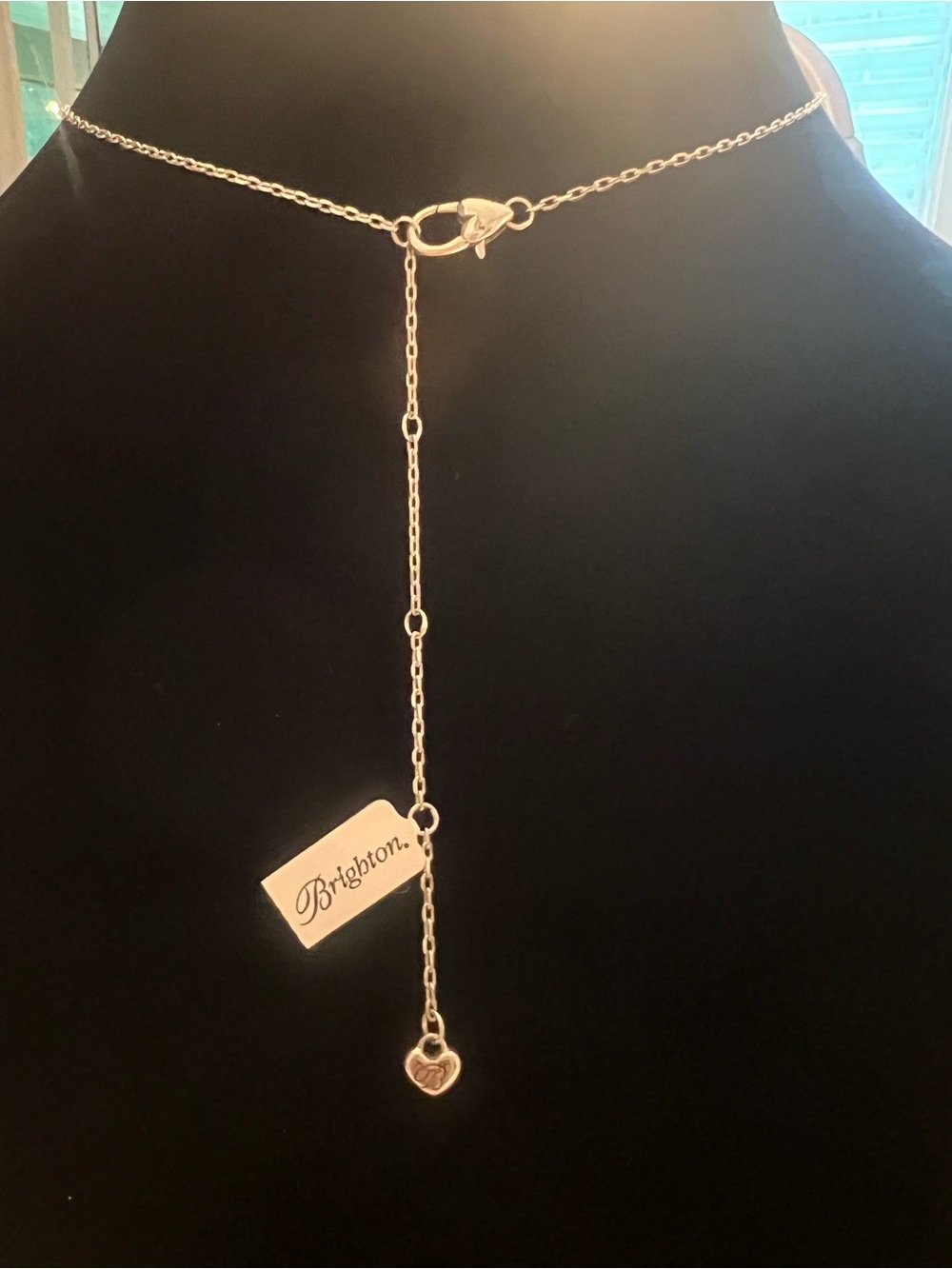 BRIGHTON NWT Butterfly Pendant Necklace in Silver with Mother-of-Pearl - Picture 3 of 7